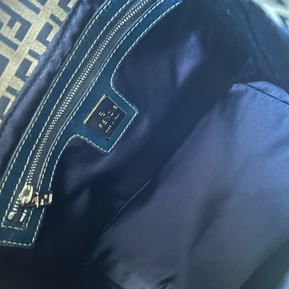 Fendi Mama Baguette Brown Monogram Canvas Shoulder Bag